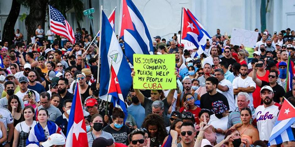 En Cuba recientemente se han registrado manifestaciones.