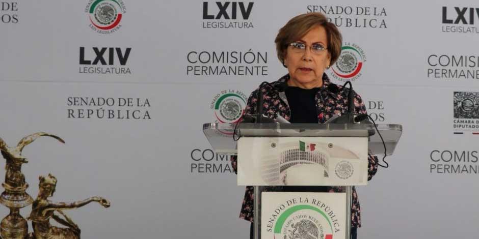 En la imagen, Guadalupe Covarrubias, senadora de la República y fundadora de Morena en Tamaulipas