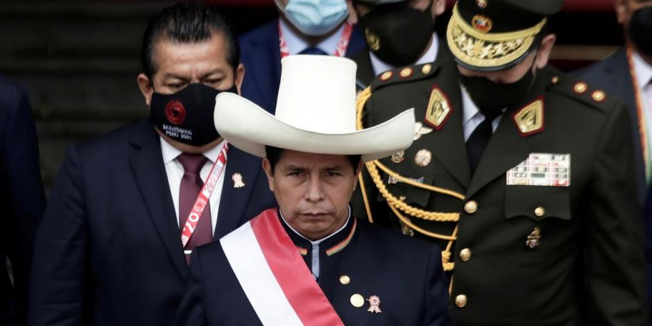 Fiscalía de Perú denuncia constitucionalmente a Pedro Castillo por rebelión