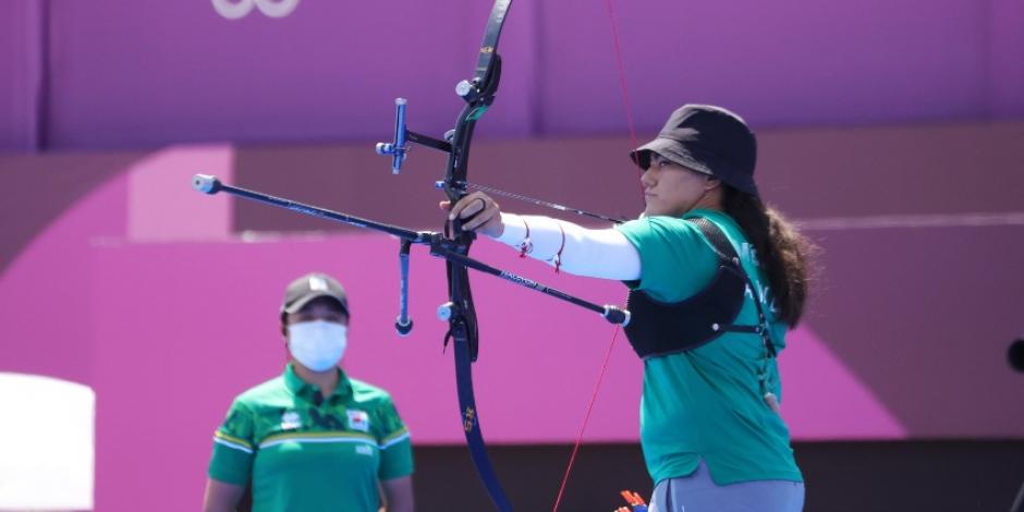 Alejandra Valencia en los Juegos Olímpicos de Tokio 2020.