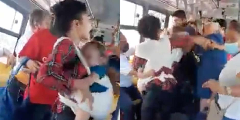 La madre del bebé en brazos agredió a la mujer de la tercera por no ceder el asiento