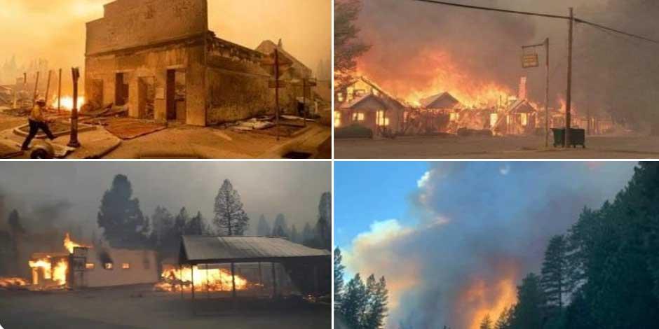 Greenville: Un incendio forestal de grandes proporciones redujo una histórica ciudad de California  a cenizas