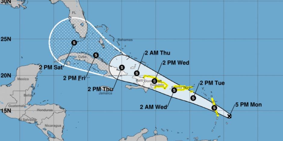 Se espera que el potencial ciclón tropical se encuentre frente a las costas de la Península de Florida el sábado 14 de agosto.