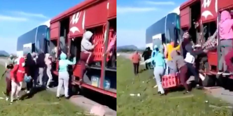 Estudiantes normalistas de Morelos saquean camión de refrescos