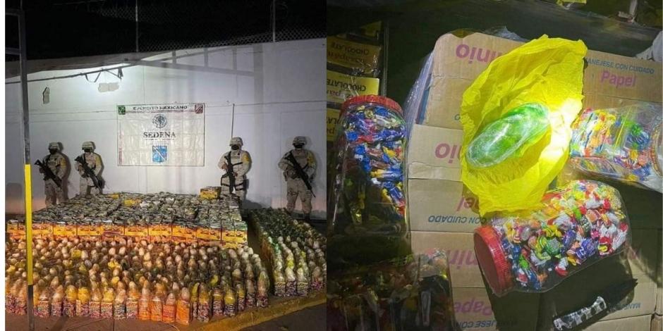 La droga sintética escondida en dulces tiene un valor en el mercado negro de más de 334 millones de pesos. 