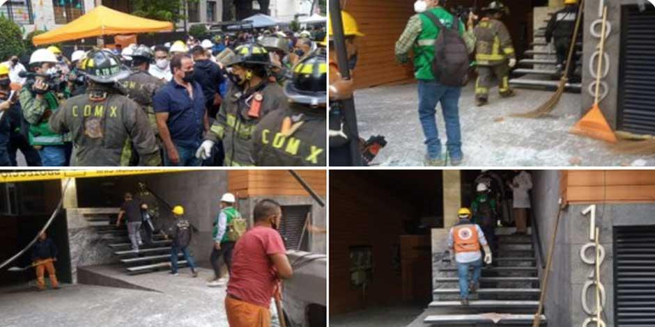Suman 29 heridos tras explosión de gas en edificio de Avenida Coyoacán