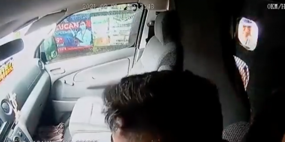 Captura del video en que le disparan al conductor de una combi