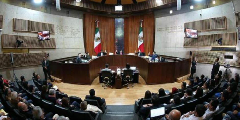 El Tribunal Electoral del Poder Judicial de la Federación en una de sus últimas sesiones presenciales antes del COVID-19.