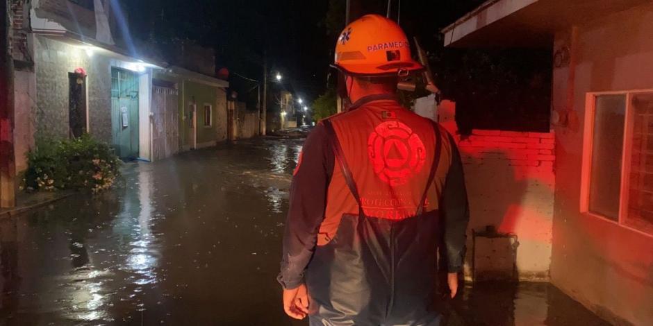 La Secretaría de Gobierno de Morelos informó que 233 viviendas resultaron afectadas por las fuertes lluvias.