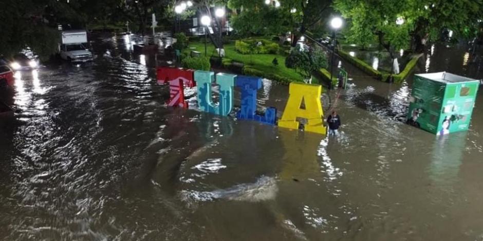 Las fuertes lluvias se han hecho presente en Tula, Hidalgo.