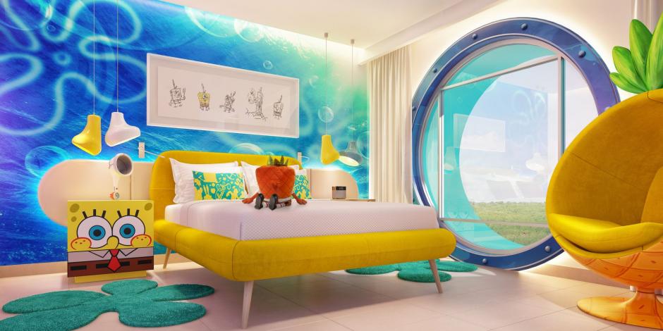 Un usuario de TikTok expuso el costo de una noche en la suite de Bob Esponja del hotel Nickelodeon en la Riviera Maya