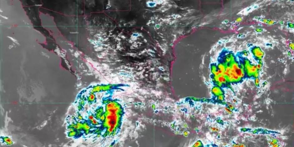La depresión tropical 15-E presenta rachas de viento de 75 kilómetros por hora.