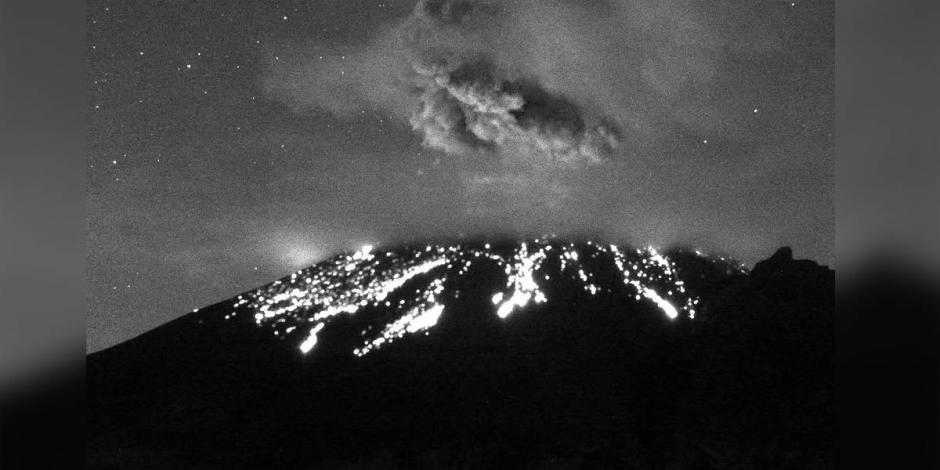 Protección Civil reportó una explosión del volcán Popocatépetl