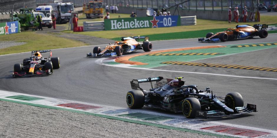 Una acción de la carrera sprint del GP de Monza de la F1