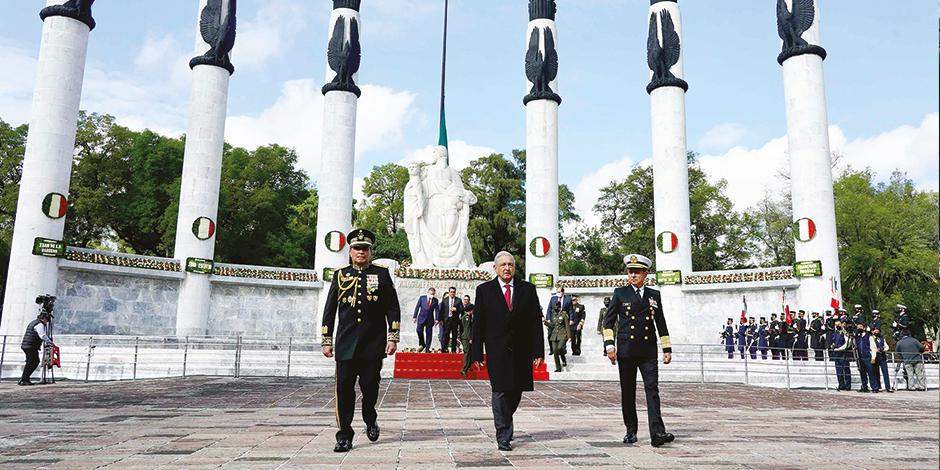 En el Altar a la Patria, el Presidente conmemora el 174 aniversario de la gesta heroica de los Niños Héroes de Chapultepec