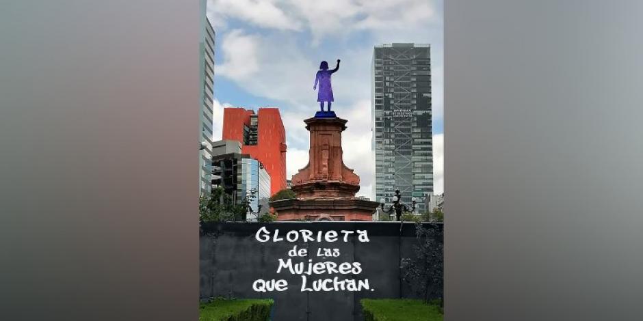 Sheinbaum analizará si anti-monumento feminista permanece en glorieta de Colón