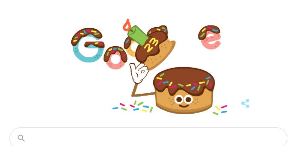 Este es el doodle con el que Google festeja su cumpleaños número 23