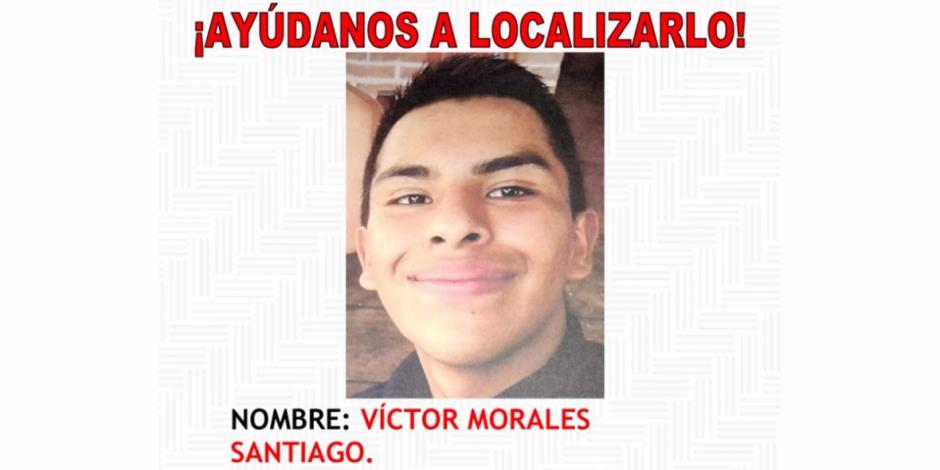 El joven deportista Víctor Morales fue visto por última ocasión en la comunidad de Santo Domingo Barrio Bajo, Etla, Oaxaca.