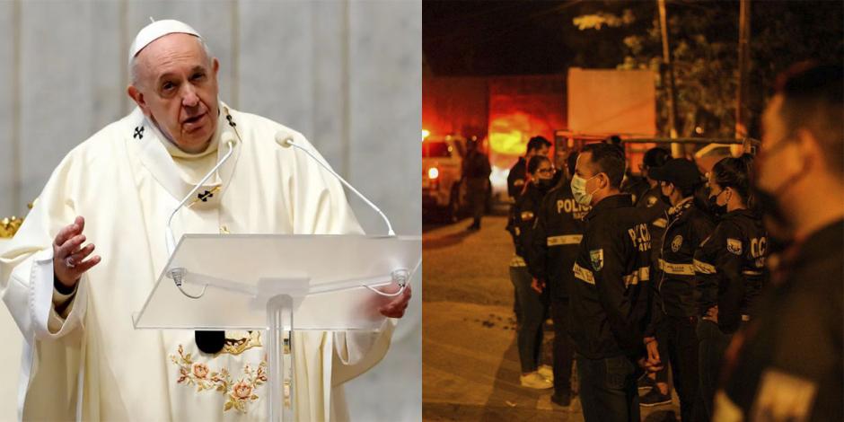 El papa Francisco dedicó parte de su oración dominical a los hechos ocurridos durante la semana en la cárcel de Guayaquil donde 118 personas murieron.