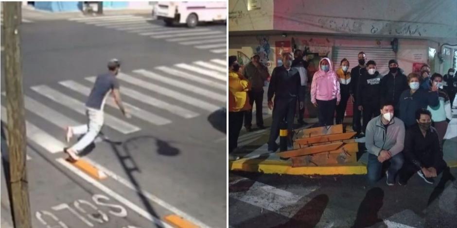 Vecinos en Puebla se organizan para quitar los confinadores de una ciclovía; este hecho ocurre a unos meses de que se viralizaron caídas de peatones con otra ciclovía ubicada en el mismo municipio.