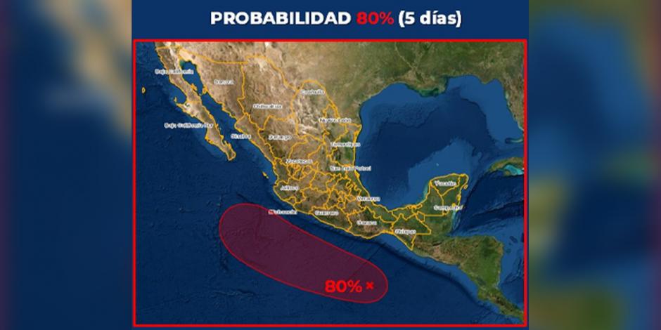 La Conagua informó que el canal de baja presión que puede provocar un ciclón tropical está asociado a la onda tropical 35, al sur de las costas de Oaxaca y Guerrero.