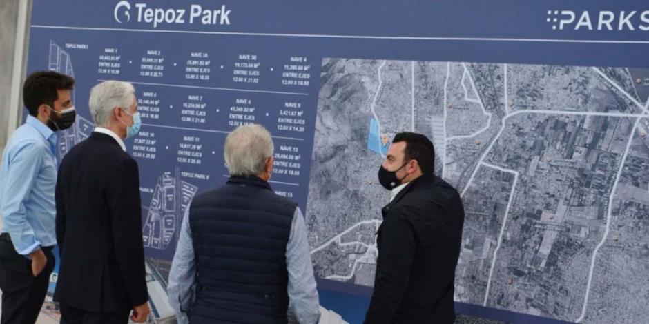 El gobernador del Estado de México, Alfredo Del Mazo Maza, al inaugurar el Parque Industrial Tepoz Park.