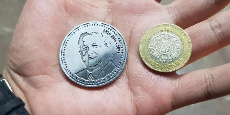 Las monedas con el rostro de AMLO fueron realizadas por la casa acuñadora Emiliano Zapata.
