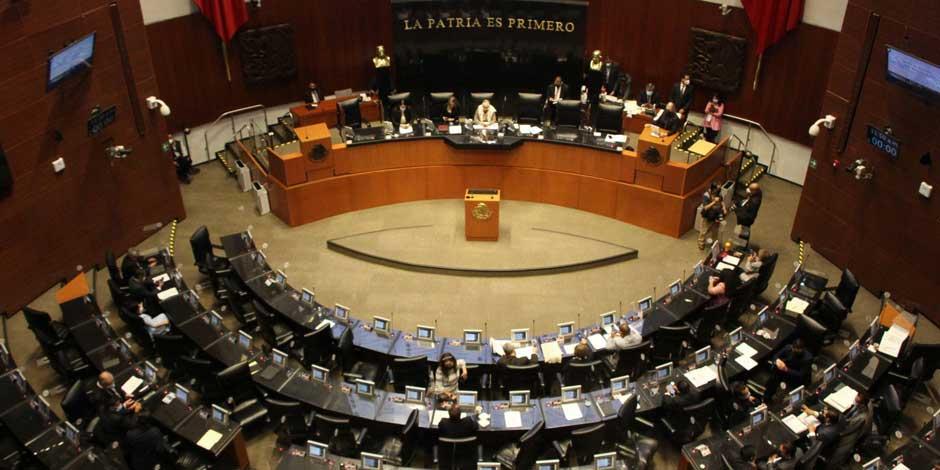 Sesión en el Senado de la República donde se aprobó en lo general Miscelánea Fiscal 2022