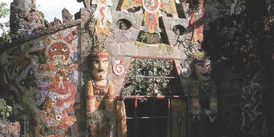 Parte de la fachada de la emblemática construcción del pintor y arquitecto mexicano.