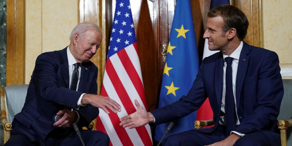 Joe Biden se reunió con Emmanuel Macron antes de participar en la cumbre del G20, en Roma, Italia.