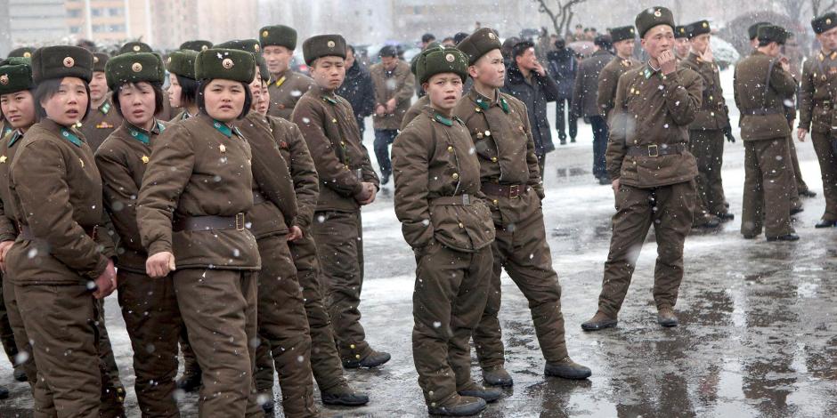 Soldados en Corea del Norte