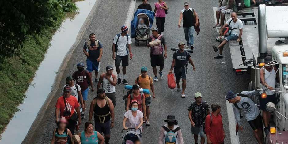 La caravana migrante seguirá su camino hacia la Ciudad de México después de descansar en Mapastepec, Chiapas