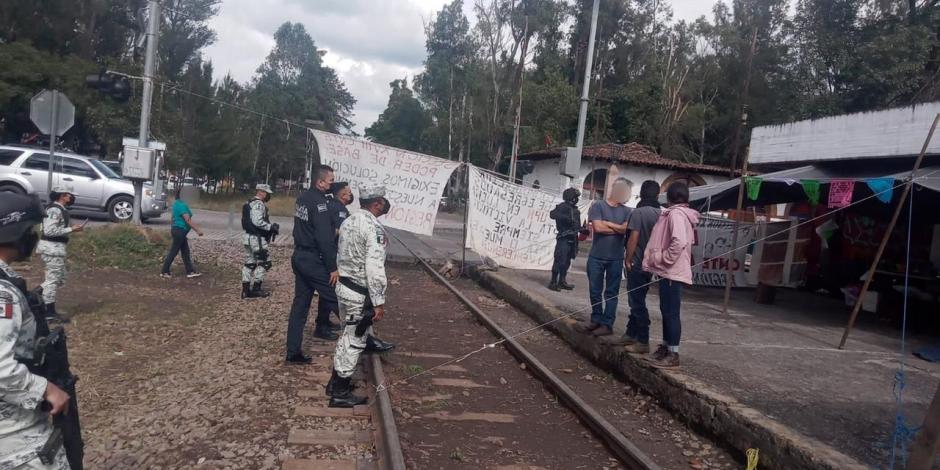 La Secretaría de Seguridad Pública de Michoacán informó que no fue necesario el uso de la fuerza para el desbloqueo de vías férreas en Uruapan y Pátzcuaro