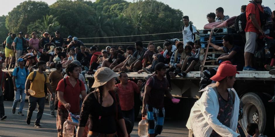 Miles de migrantes continúan su travesía rumbo a la Ciudad de México, en donde planean pedir refugio político