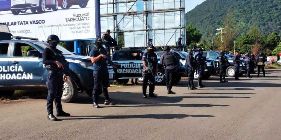 Ejecutan a once personas en Tangamandapio, Michoacán. Autoridades desplegaron fuerzas operativas en el municipio y en la región con el objetivo de reforzar la vigilancia y prevenir delitos