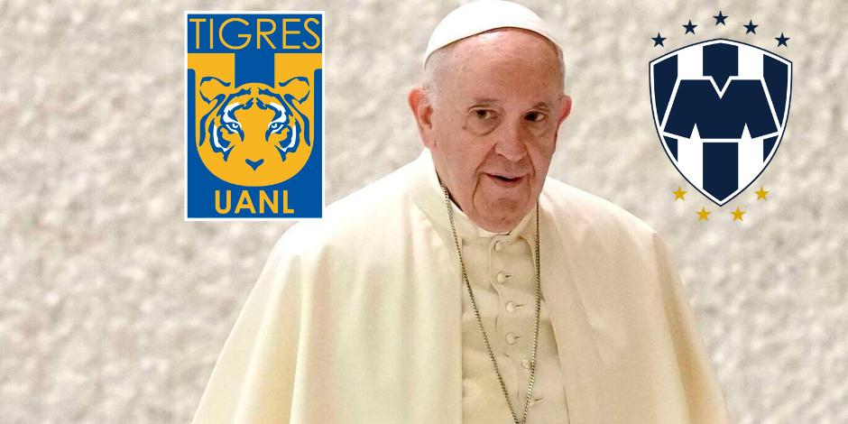 El Papa Francisco ya tiene las camisetas de los dos clubes de Monterrey que juegan en la Liga MX, Rayados y Tigres.