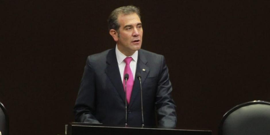 Lorenzo Córdova durante su comparecencia ante diputados en San Lázaro.