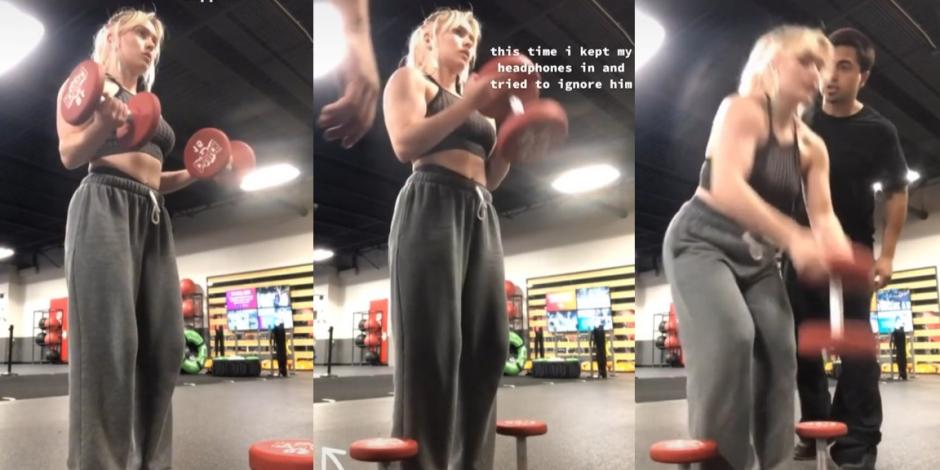 Hombre acosa a mujer en el gimnasio y ella lo expone en video