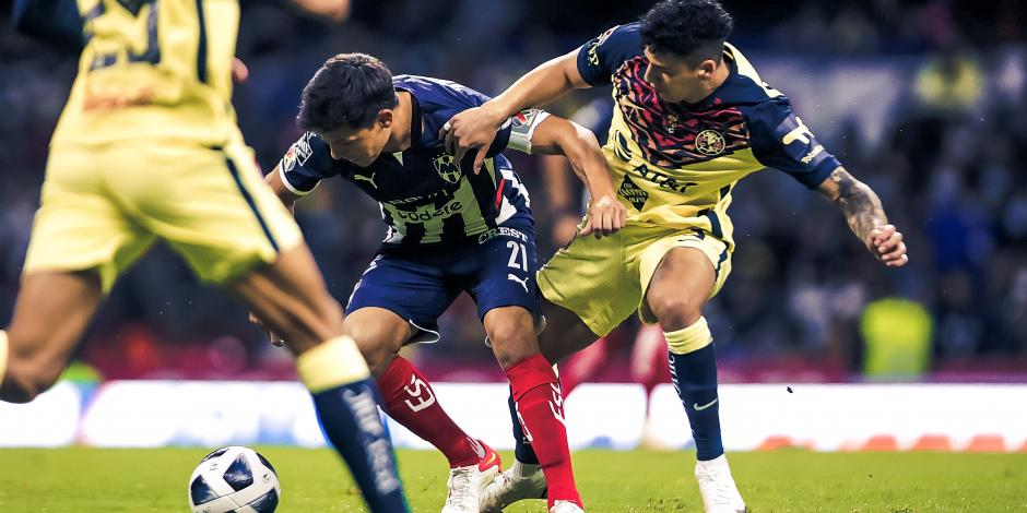 Una acción del América vs Monterrey de la Liga MX