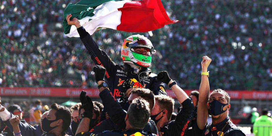 Checo Pérez al terminar el GP de México de la F1