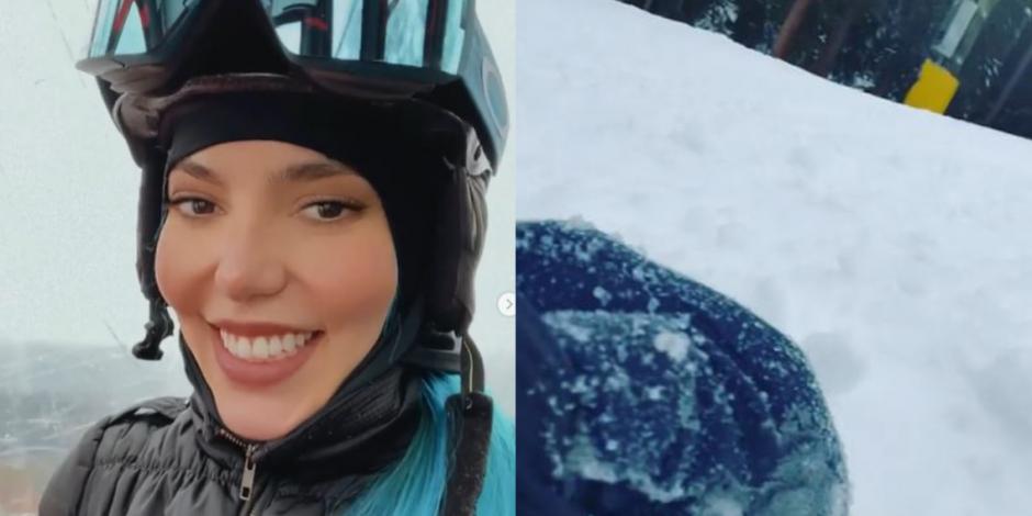 Frida Sofía sufre épica caída mientras esquiaba: "Me di en la mother"