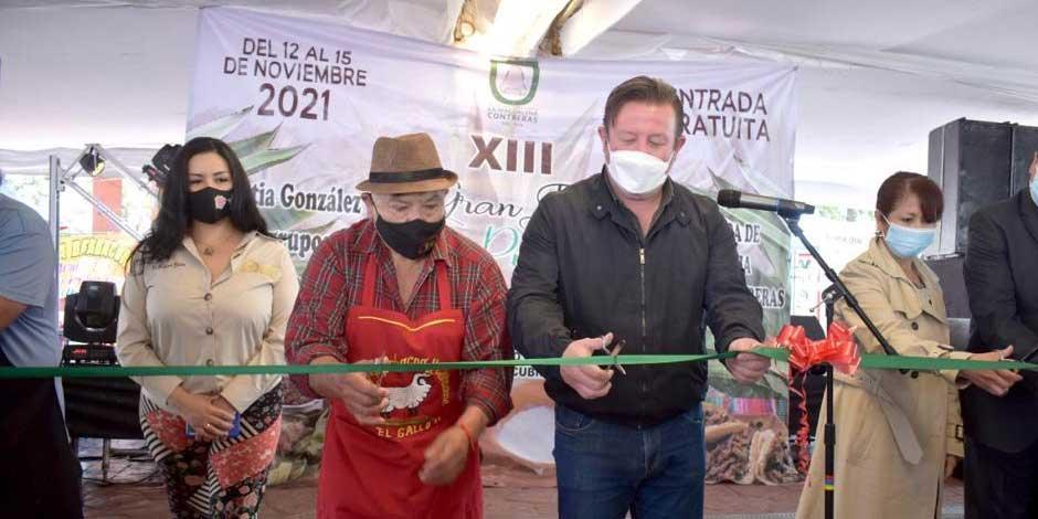 El alcalde contrerense, Luis Gerardo Quijano, inauguró el pasado viernes la XIII Feria de la Barbacoa y el Pulque,