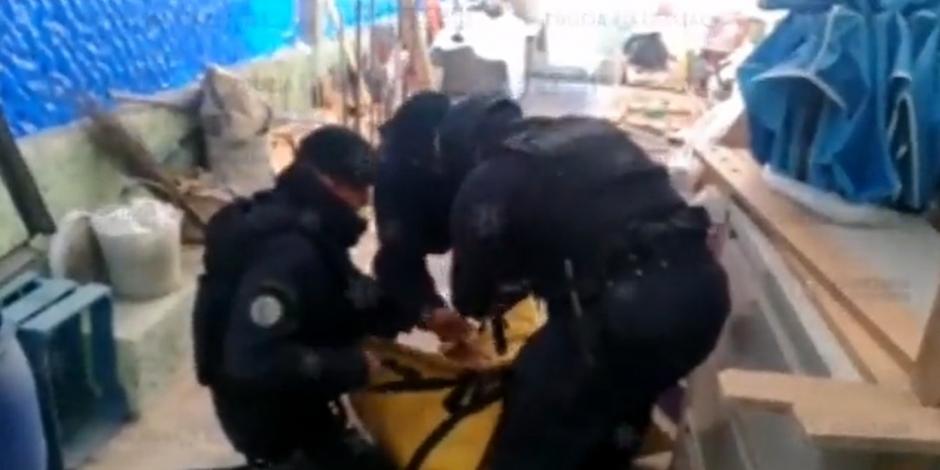 Autoridades de Naucalpan trasladaron la la granada de fragmentación al Ministerio Público.