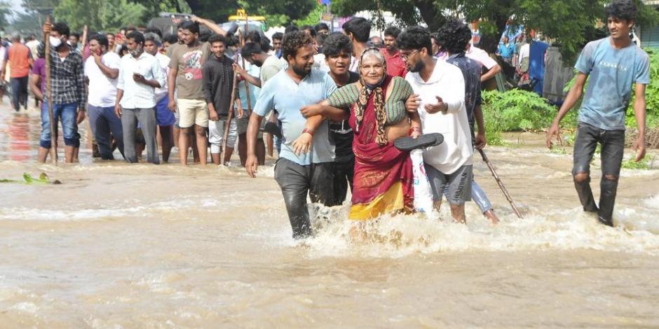 Kadapa es uno de los distritos más afectados por las fuertes lluvias e inundaciones en India.