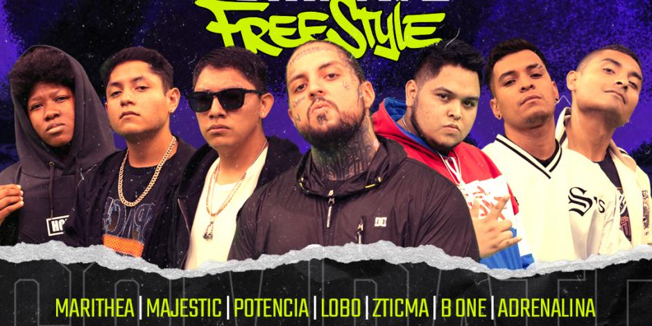 Los participantes de la edición de Combate Freestyle en México este 25 de noviembre.
