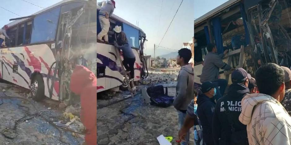 De acuerdo con información de las autoridades mexiquenses, el autobús se quedó sin frenos.