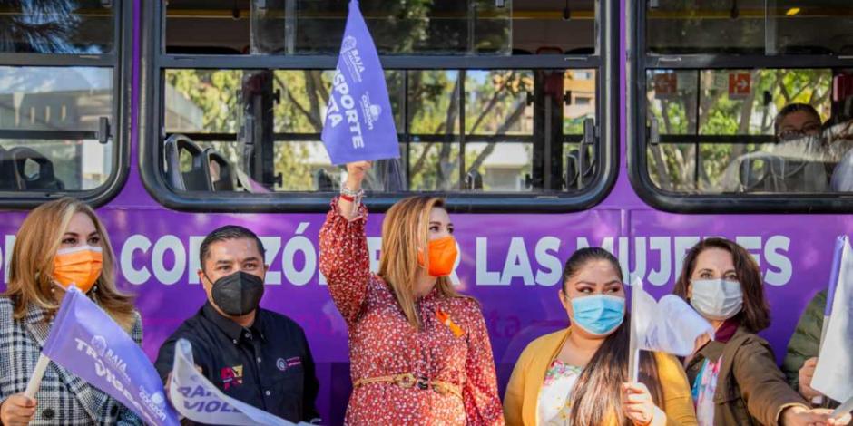 El "Transporte Violeta", una línea exclusiva para ellas que circulará por las calles tijuanenses, señaló la gobernadora de Baja California, Marina del Pilar Ávila.
