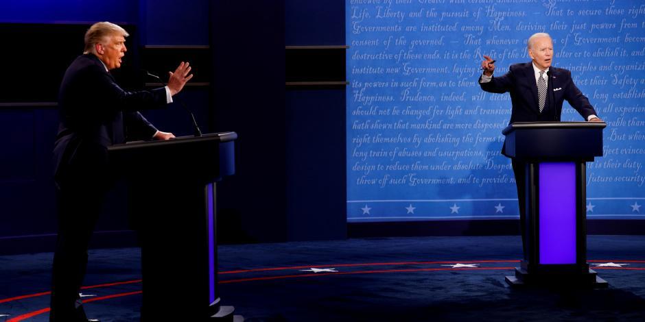 Donald Trump y Joe Biden durante el debate presidencial del pasado 29 de septiembre.