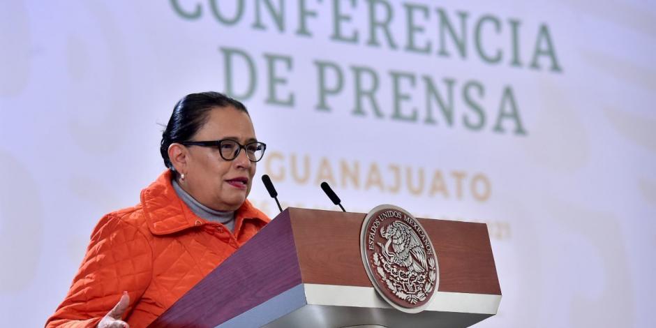 En imagen de archivo, Rosa Icela Rodríguez, secretaria de Seguridad y Protección Ciudadana