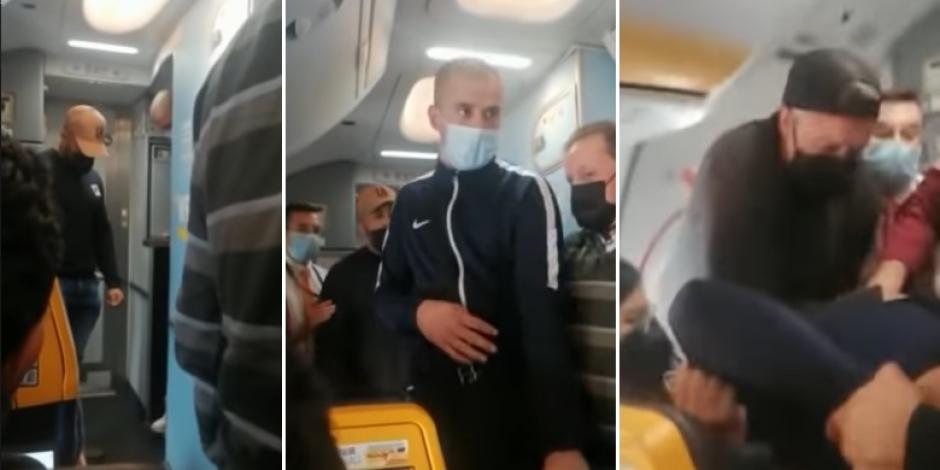 Hombre "se vuelve loco" en un avión y amenaza con abrir puerta